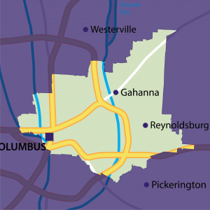 New Albany Gahanna tutoring territory map