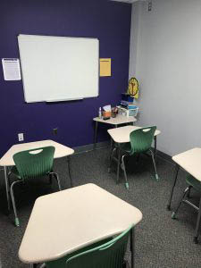 A Grade Ahead of Plainsboro Enrichment Academy tutoring classroom desks