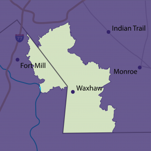 Waxhaw tutoring territory map